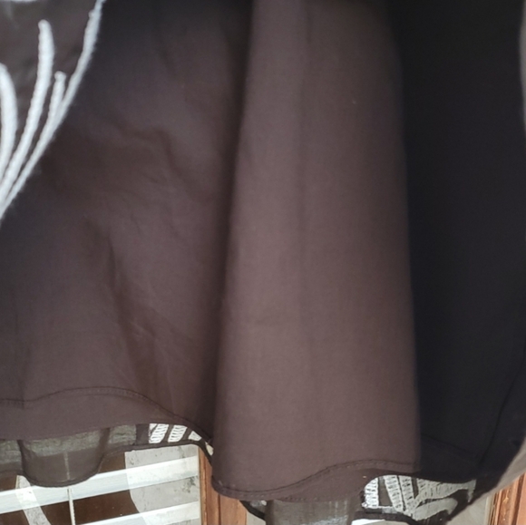 Ann Taylor Fern Embroidered Brown Skirt - Picture 4 of 5